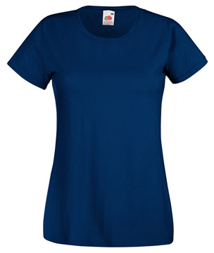 T-SHIRT VALUEWEIGHT DONNA  - FRUIT OF THE LOOM blu navy